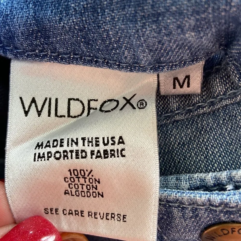 Wild-fox Frankie Denim Skirt Mini Size Medium NWT